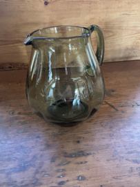 (Verkocht)Groen glazen sapkan