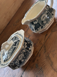 Suiker en melk setje Victoria Soc.Ceramique