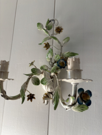 (Verkocht)Bloemen wandlamp