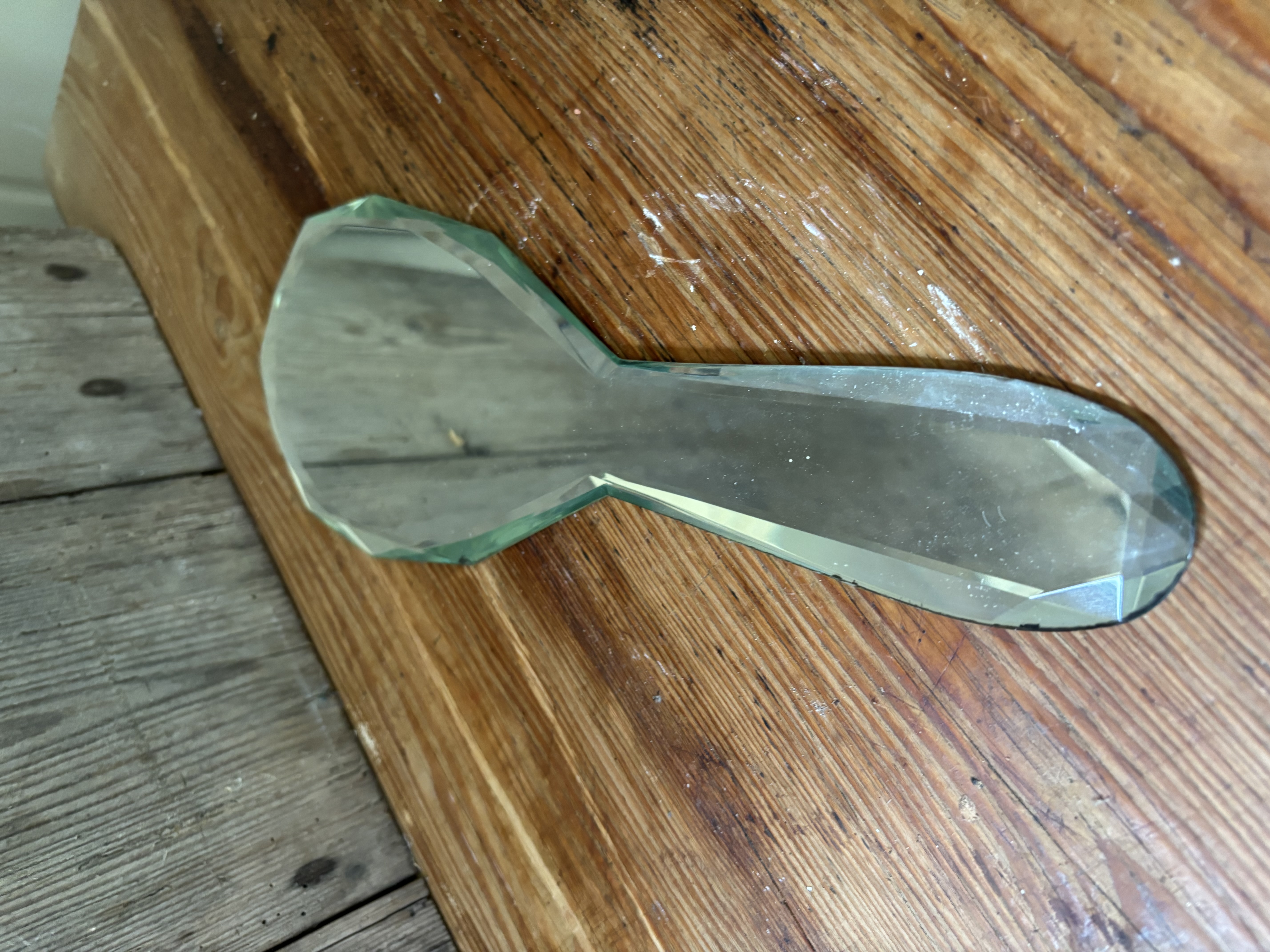 Handspiegel geheel van spiegelglas