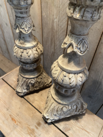 Set prachtige houten kandelaars
