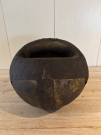 Antieke houten bowling/kegel bal