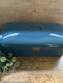 Petrol blauwe broodtrommel