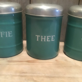 Turkoois koffie,thee,suiker set