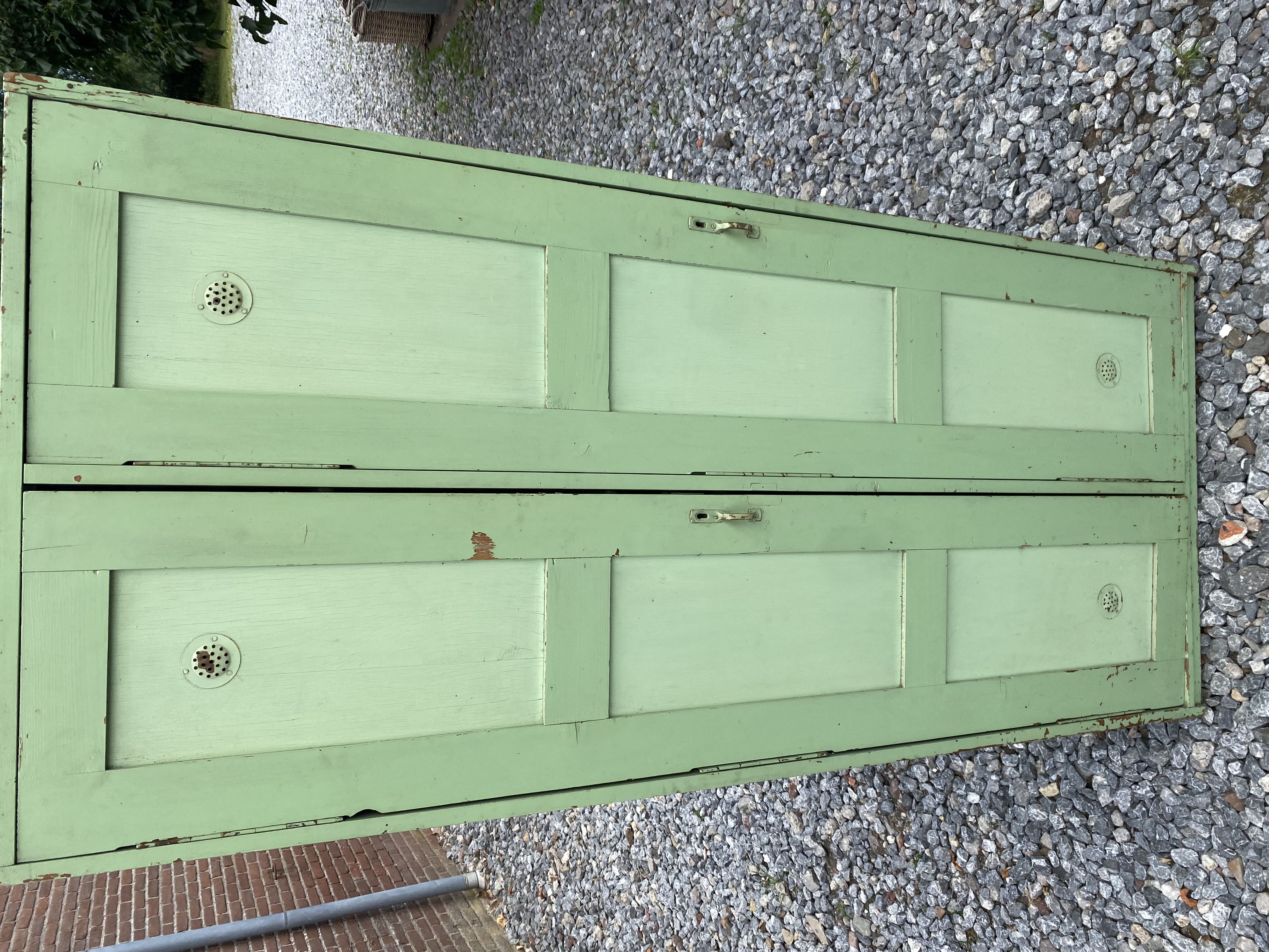 Prachtige houten orginele lockerkast