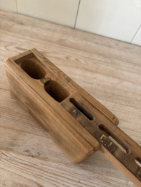 Houten spaarpot schuif