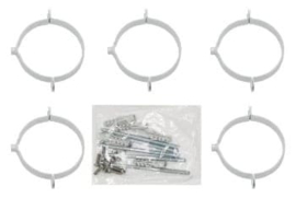 Beugel 80/125 - set van 5st