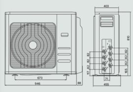 Ariston Externe Unit Nevis Quad 110