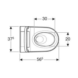 Douchetoilet Geberit Sela (Toilet + zitting met soft-close)