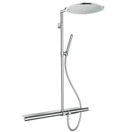 Axor Showerpipe douchezuil met thermostaat - handdouche - geborsteld nikkel
