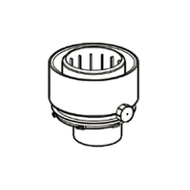 Acv adapter 80/125 met meetopeningen voor HRE