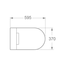 Easylux Onsen douchetoilet 595 x 370 x 354 mm - wandtoilet zonder spoelrand - softclose zitting - wit