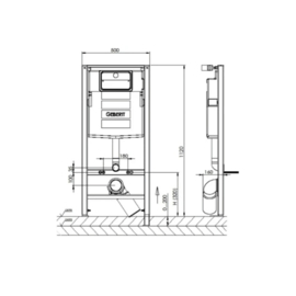 ProOne WallTec UP320 toiletinbouwelement - zonder bedieningsplaat