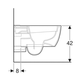 Easylux Bow by Geberit hangtoilet PACK Rimfree (hangtoilet + zitting softclose) zonder spoelrand - wit - 355 x 530 mm