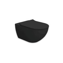 Easylux Obi hangtoilet Cycloneflush zonder spoelrand 550 x 355 x 340 mm - zwart mat
