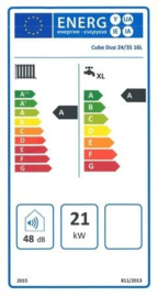 CV-ketel 21 kW Cube Duo 24/35 condenserende combi