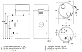 Warmtepompboiler 251L De Dietrich Elensio 250