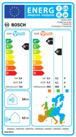 Mono-split Airco 2,8 kW Bosch CL 3000