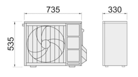 Buitenunit warmtepompboiler Atlantic Calypso Connected Split