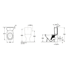 Staand Toilet Villeroy & Boch Saval Pro - Uitgang H