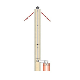 Rookgasafvoer PP 80 mm - 2 meter