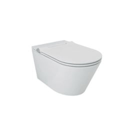Easylux Onsen douchetoilet 595 x 370 x 354 mm - wandtoilet zonder spoelrand - softclose zitting - wit
