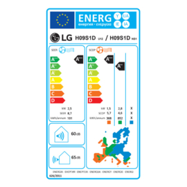 Mono-split Airco 2,5 kW LG Dualcool Deluxe H09S1D