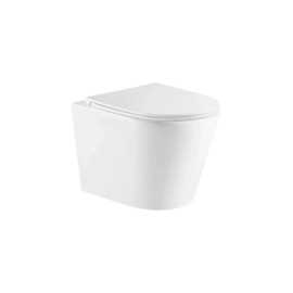Easylux Brio hangtoilet PACK (hangtoilet + zitting) 360 x 520 mm - zonder spoelrand - softclose - quick release - wit