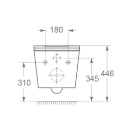 Easylux Onsen douchetoilet 595 x 370 x 354 mm - wandtoilet zonder spoelrand - softclose zitting - wit