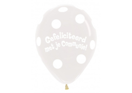 Communie ballon: Transparant (5 stuks)