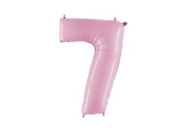 XXL Cijferballon 7 Pastel Pink