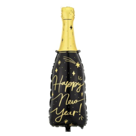 Folieballon champagnefles Happy New Year 98cm
