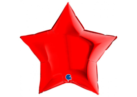 Folieballon ster rood 45 cm