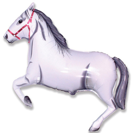 Folieballon wit paard (sinterklaas) 81 cm