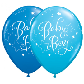 Baby Boy stars ballonnen, 5 stuks