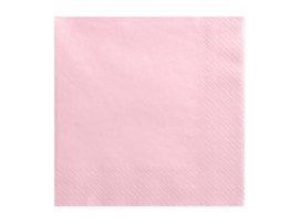 Servetten, licht roze