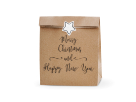 Kraft gift bags: Merry Christmas and Happy New Year