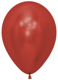 Ballonnen chrome rood (5 st)