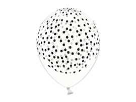Ballon dot transparant (6 st)