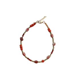 Armband koraal dreams - intuïtie - goldfilled