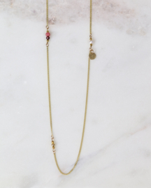 Garnet love necklace