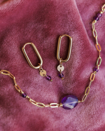 Armband amethist - goldfilled
