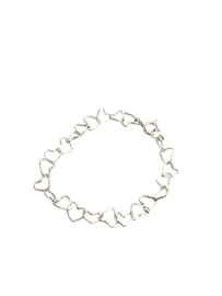 Armband big Hearts - zilver