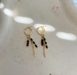 Brown shades and chains earrings
