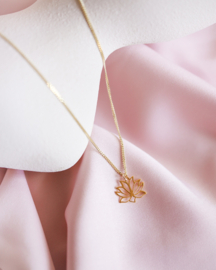 Ketting lotus goud