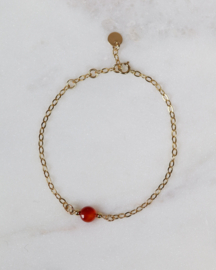 Armband carneool goldfilled - positief