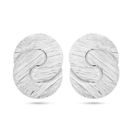 Oorbellen scratch zilver
