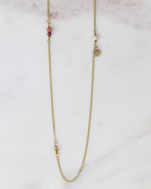 Garnet love necklace