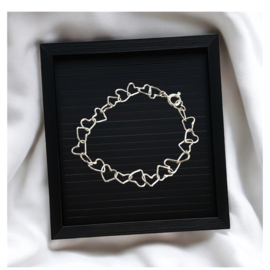 Armband big Hearts - zilver
