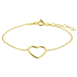 Armband open heart - goldplated